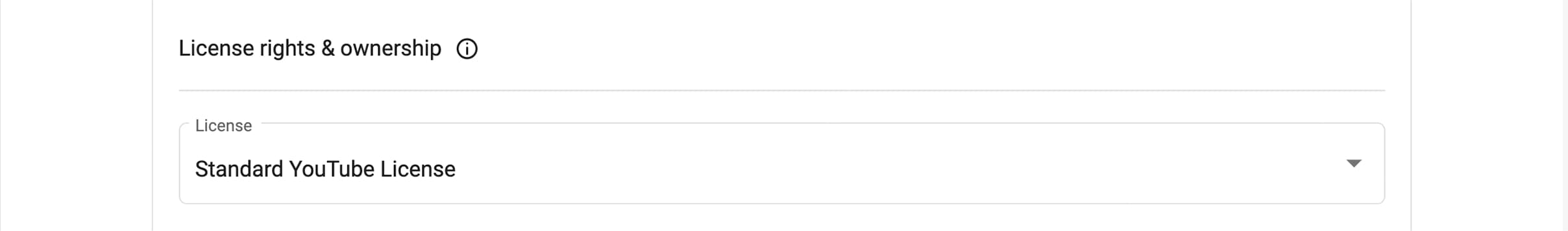 YouTube License rights & ownership