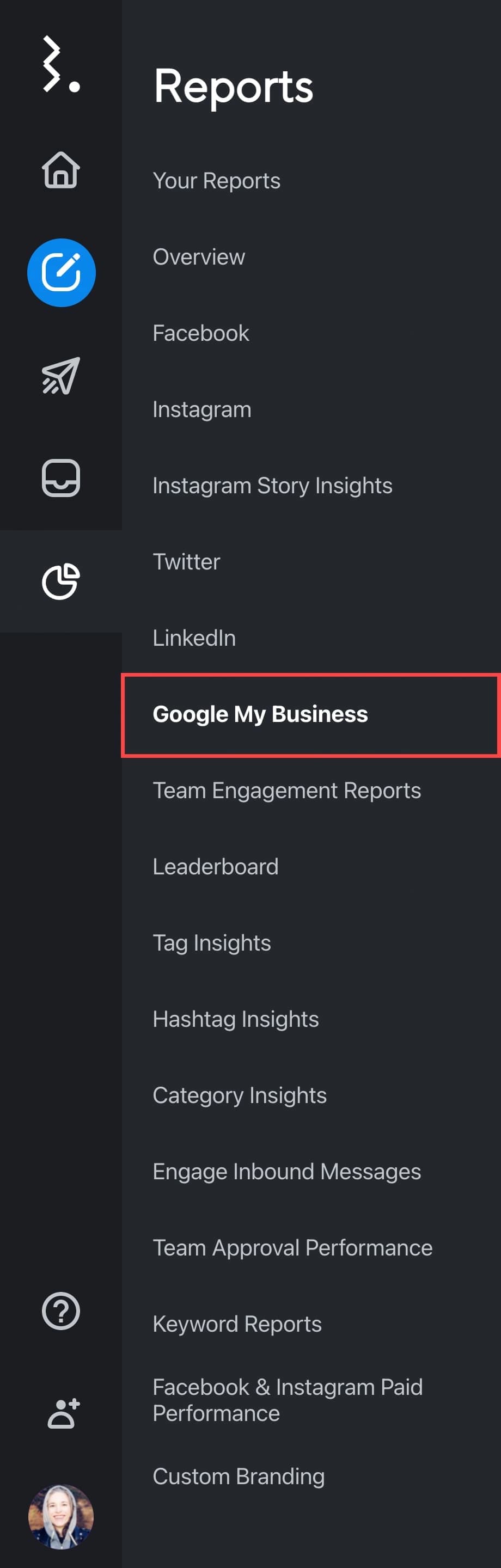 Google My Business report