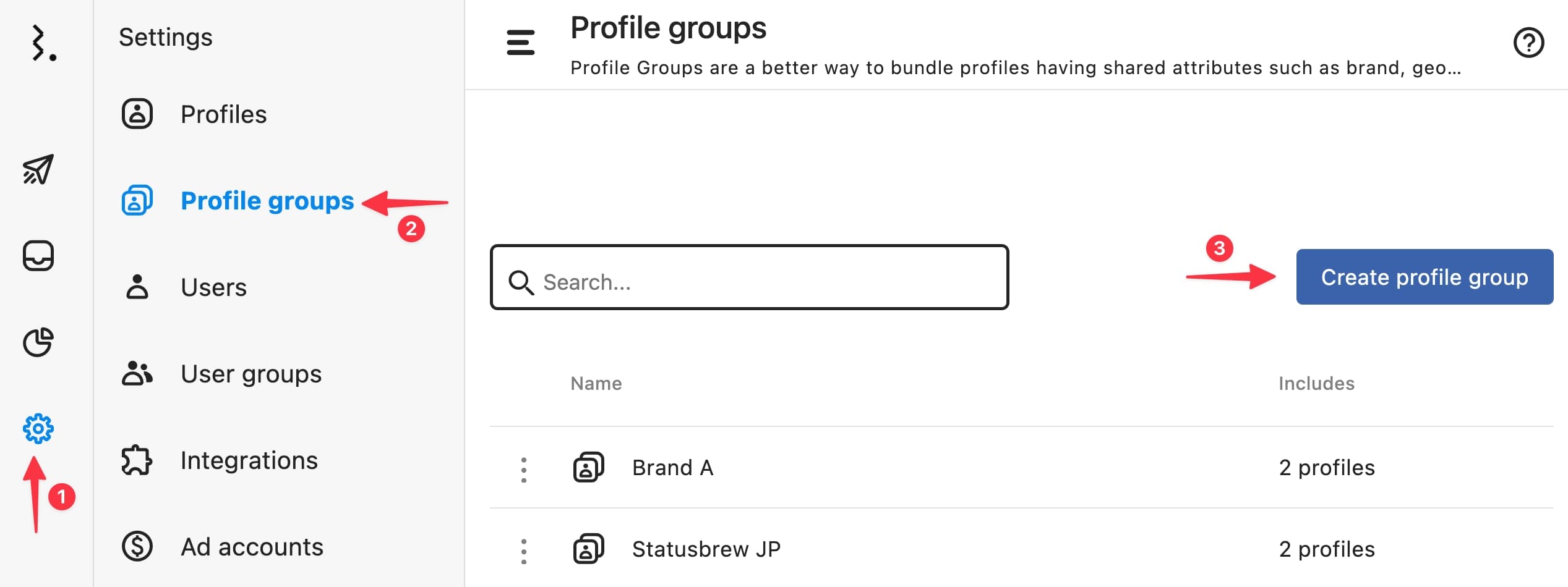 Creating Profile Group 