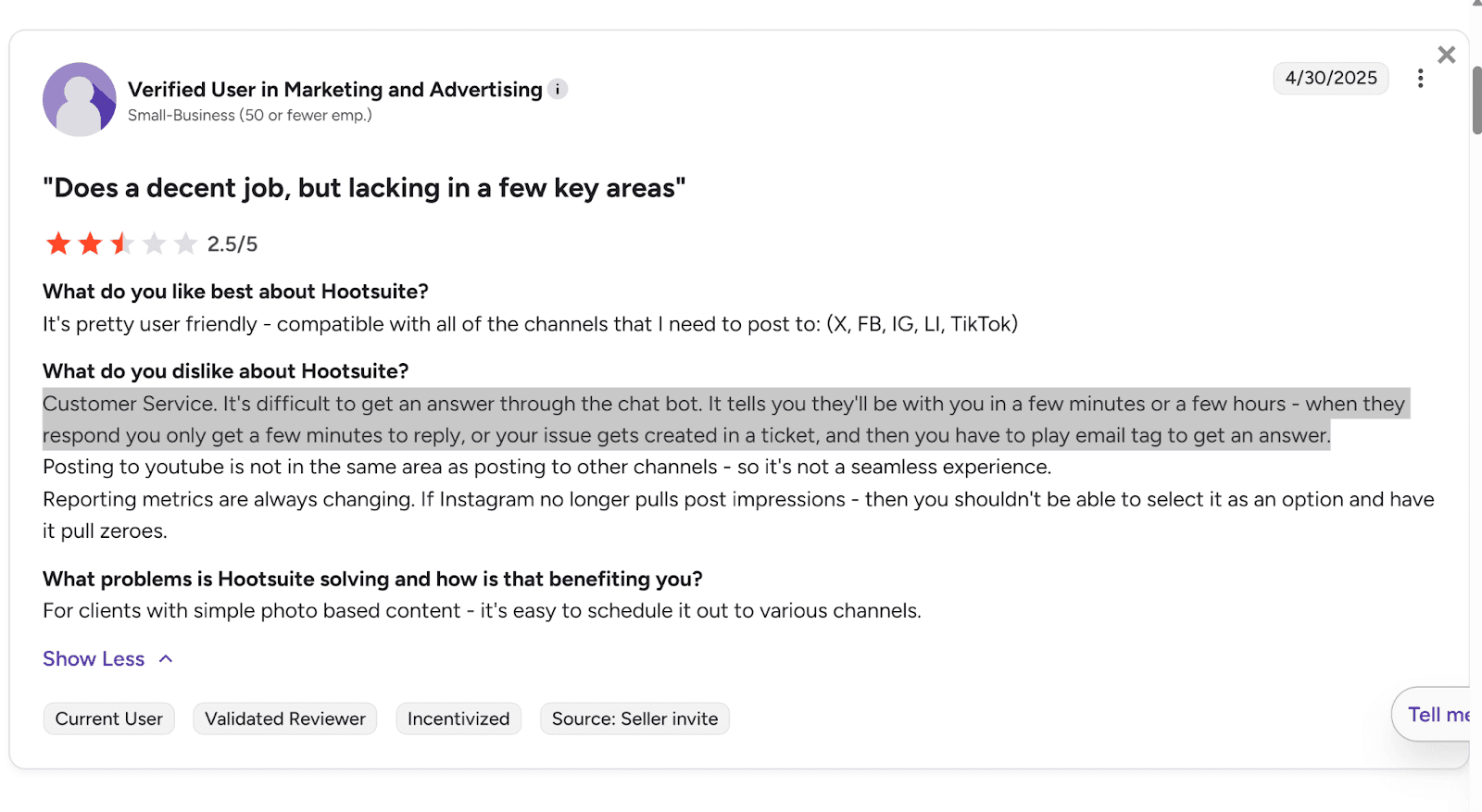 hootsuite-g2-support-review