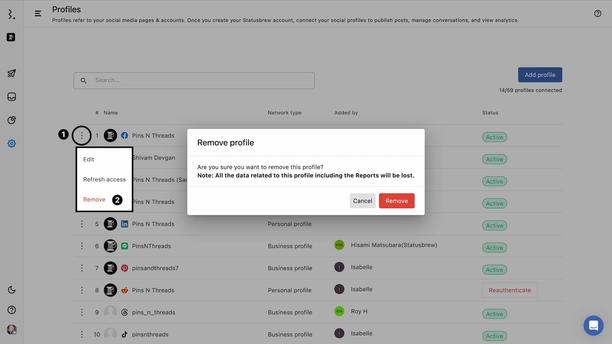 Remove a Profile
