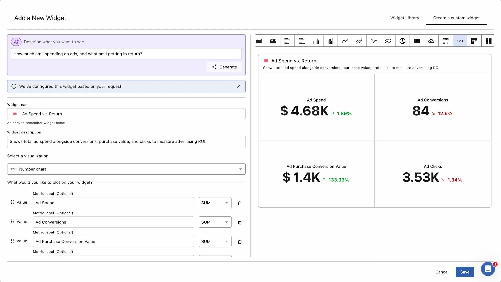 ai-paid-reporting-widget-creation-in-plain-language